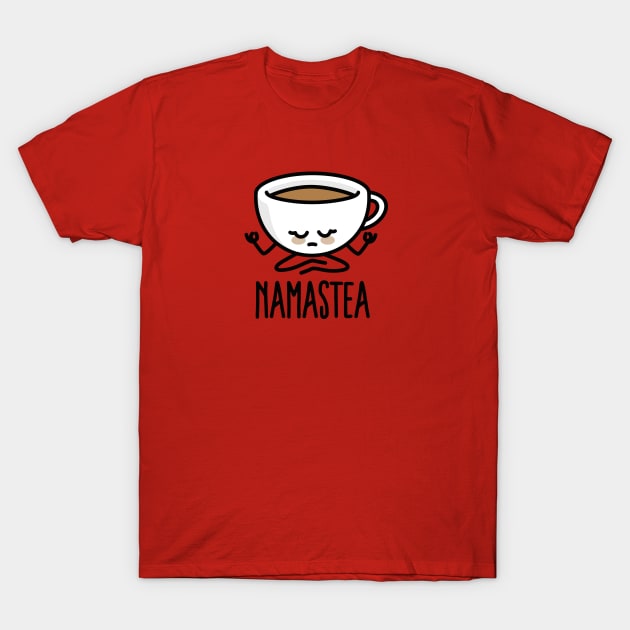 Namastea Namaste meditation black tea Yoga Kawaii T-Shirt by LaundryFactory